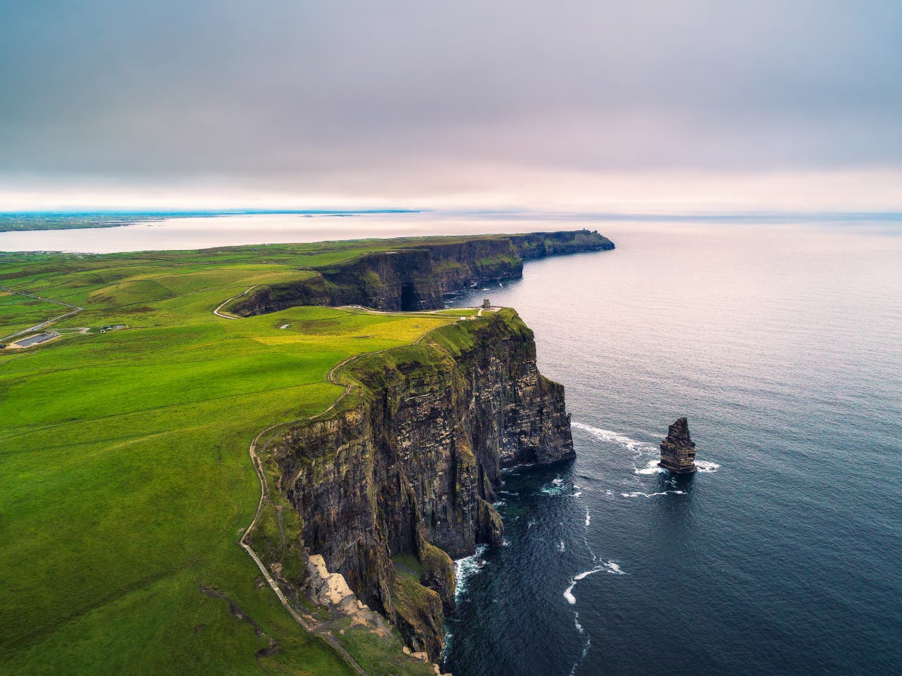 Cliffs of Moher. Experience breathtaking views along dramatic coastal cliffs.