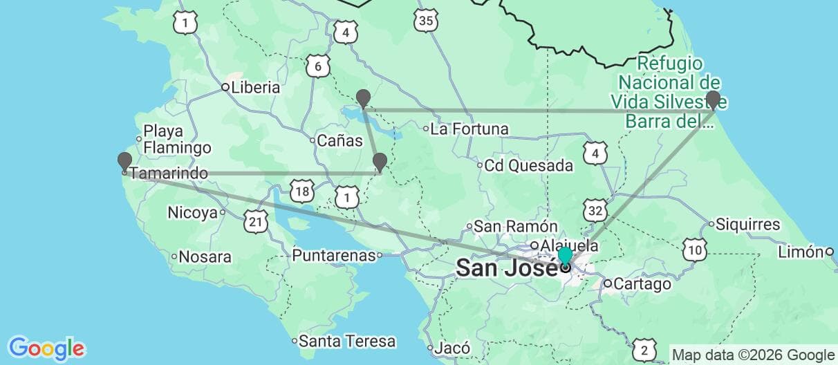 Mapa del viaje