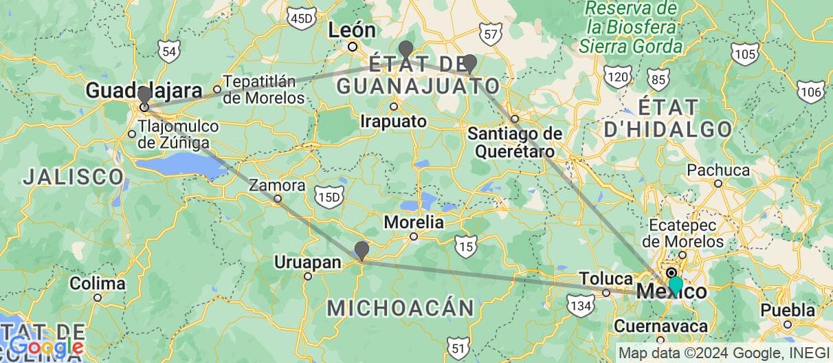 Carte du voyage