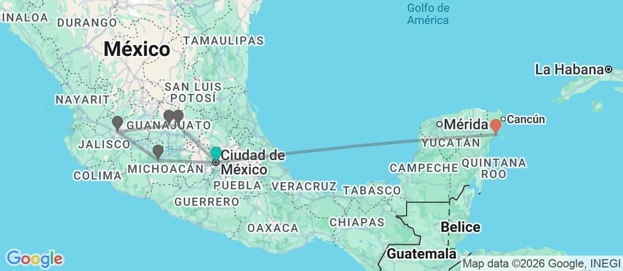 Mapa del viaje