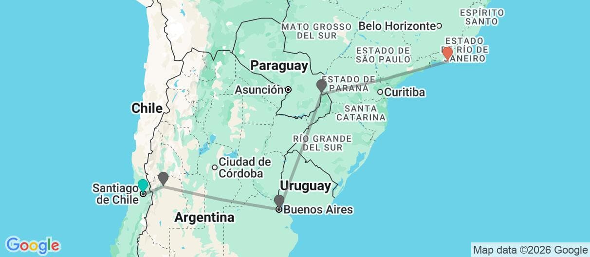 Mapa del viaje