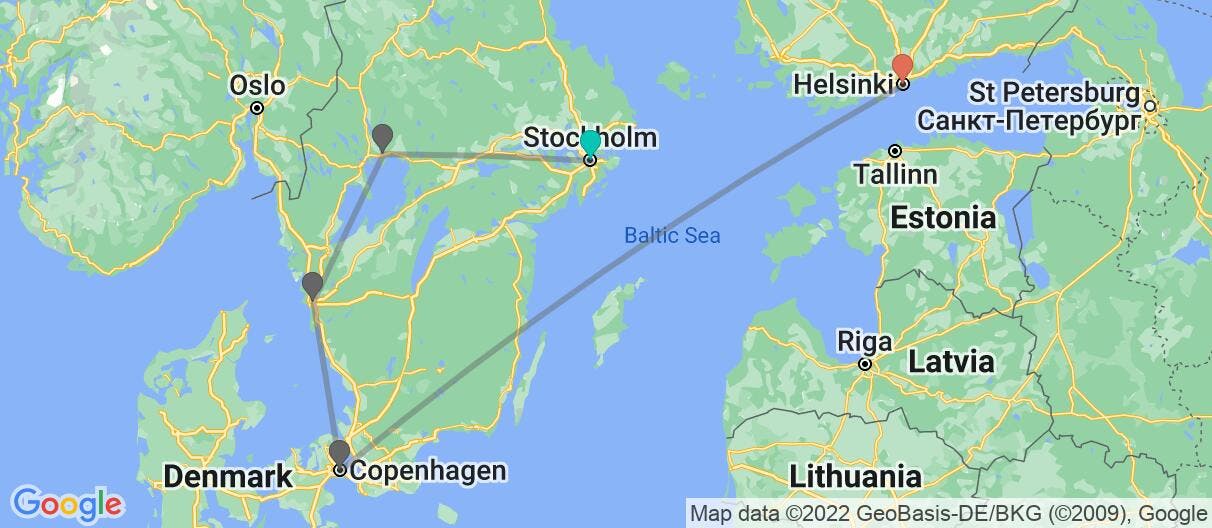 Map of Secrets of Scandinavia
