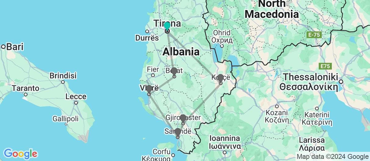 Map of Between the Balkans and the Adriatic Sea
