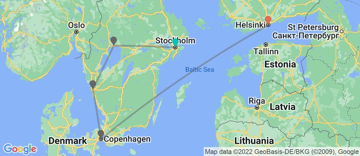 Map of Secrets of Scandinavia