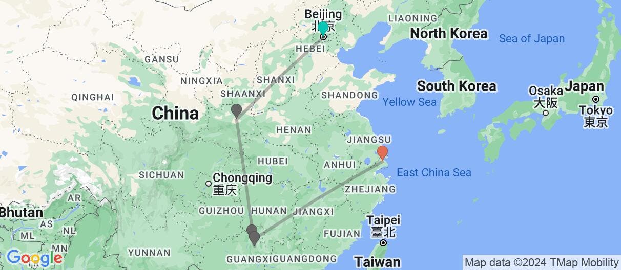 Map of China 360: Cities & Guilin Mountains