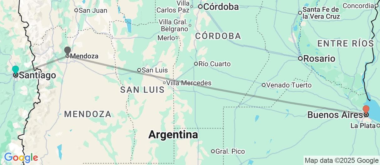 Mapa del viaje