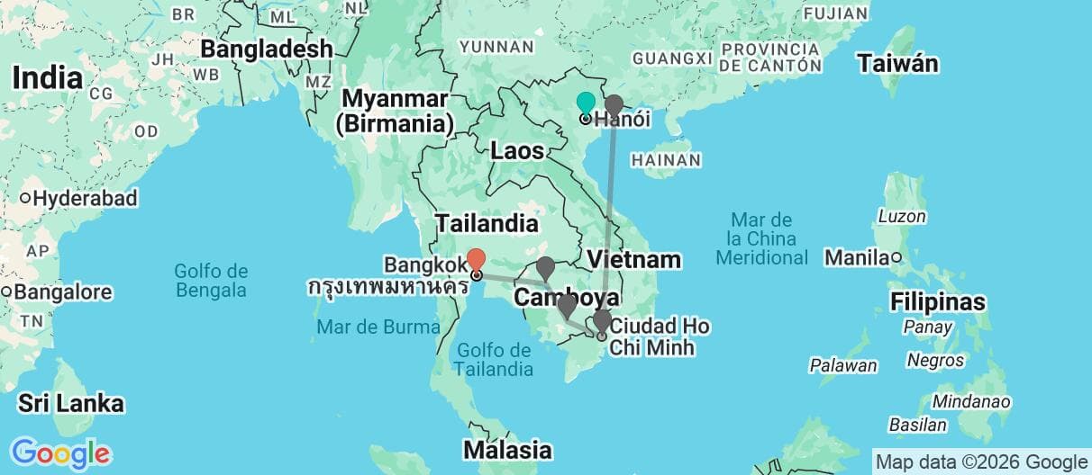 Mapa del viaje