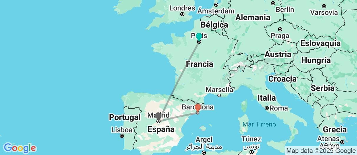 Map of La Ciudad del Amor, Madrid y Barcelona 