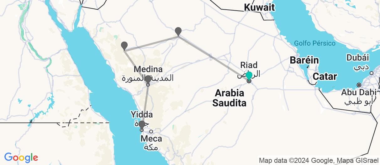 Map of Riad, misterios de Arabia y joyas nabateas