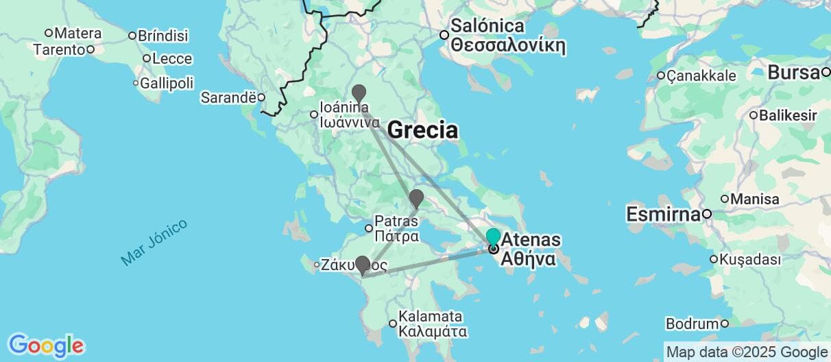 Mapa del viaje