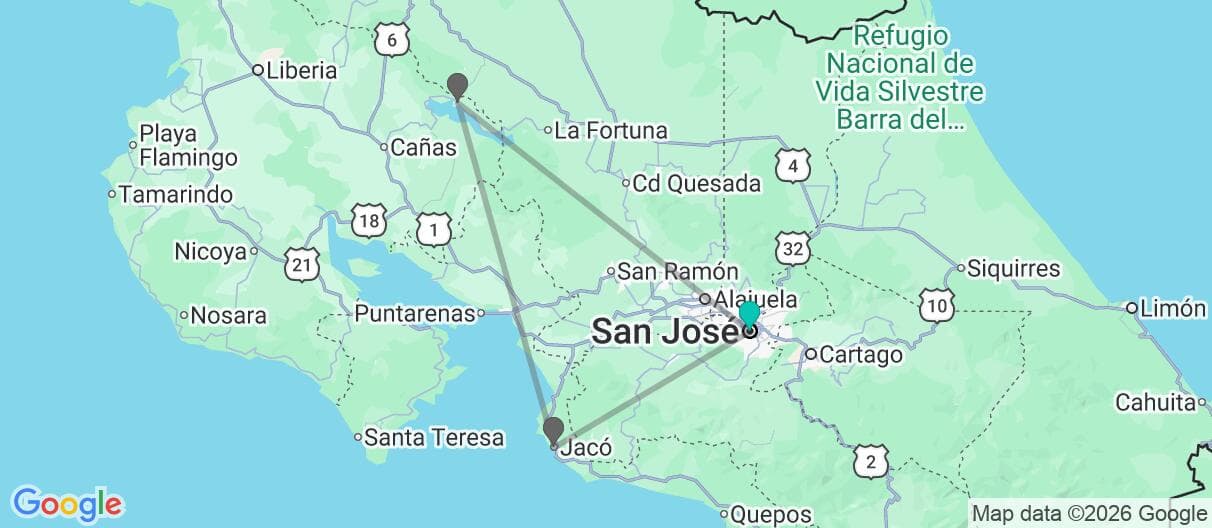 Mapa del viaje