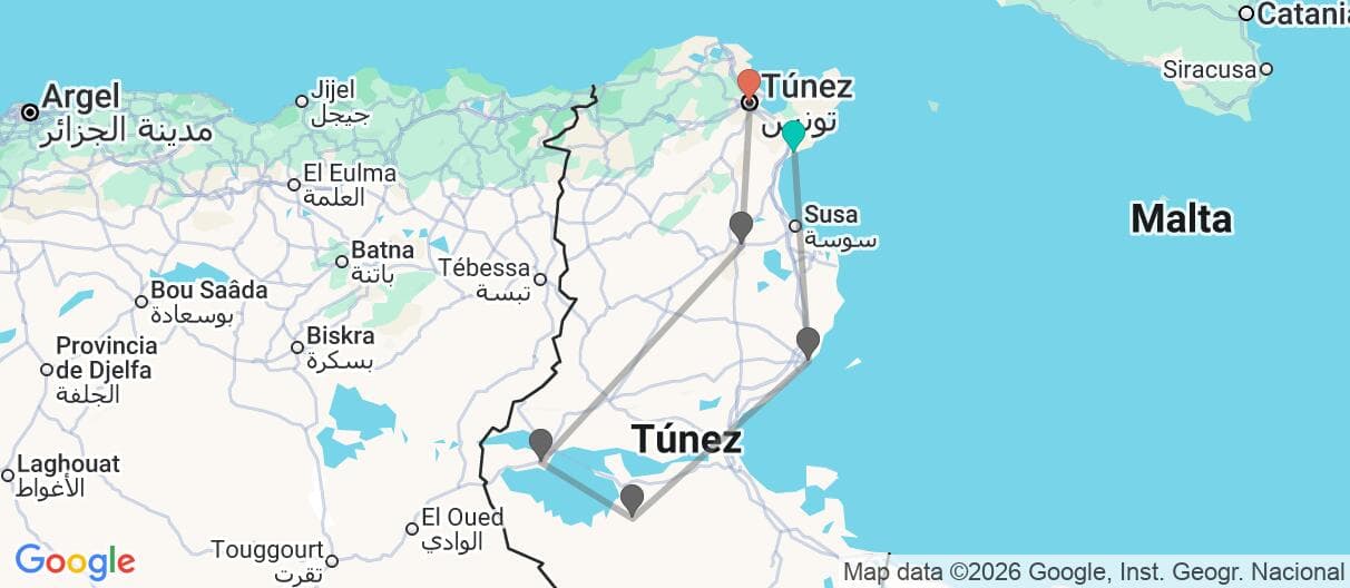 Mapa del viaje