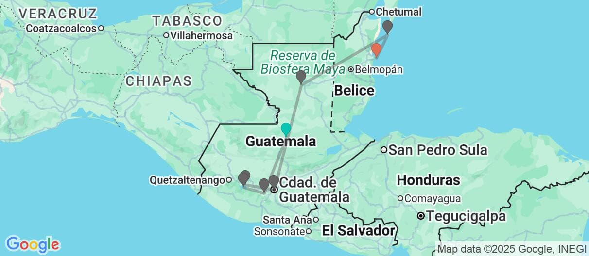 Mapa del viaje