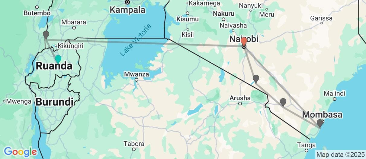 Mapa del viaje
