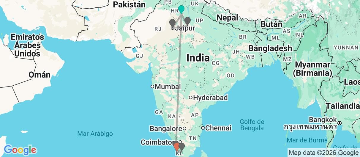 Mapa del viaje