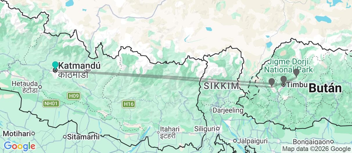 Mapa del viaje