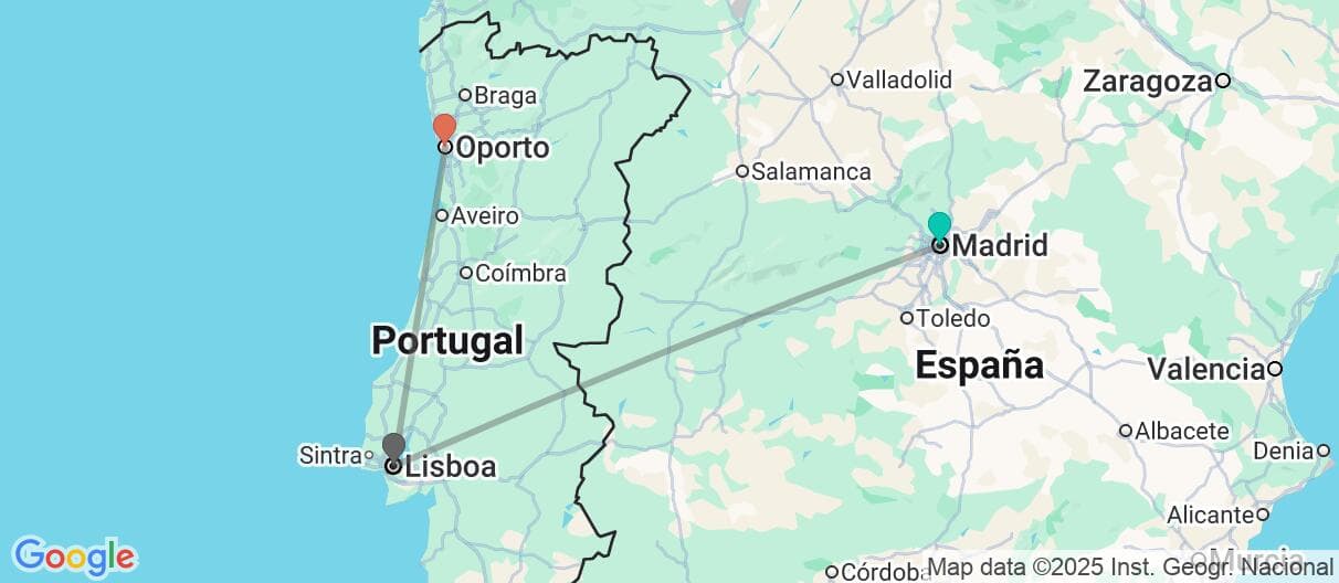 Mapa del viaje