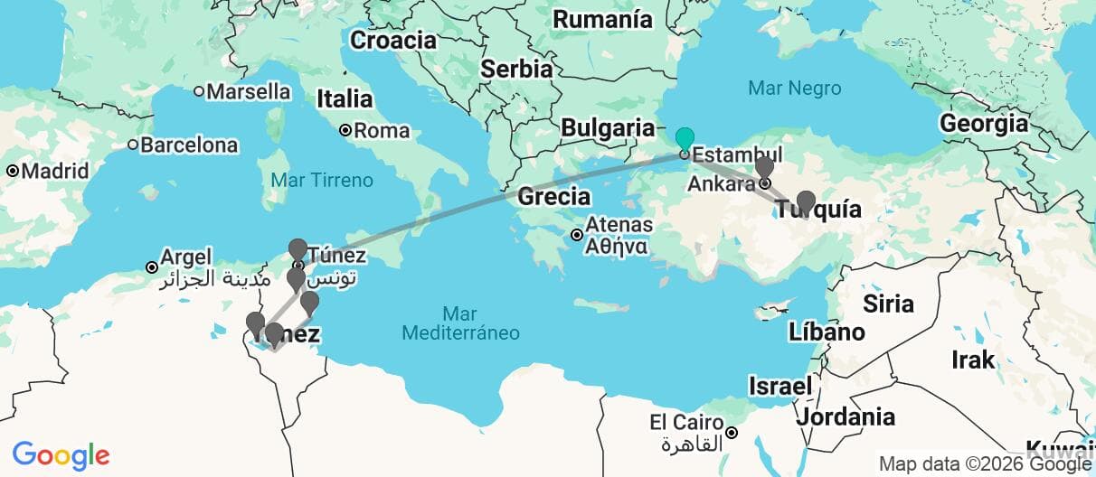 Mapa del viaje