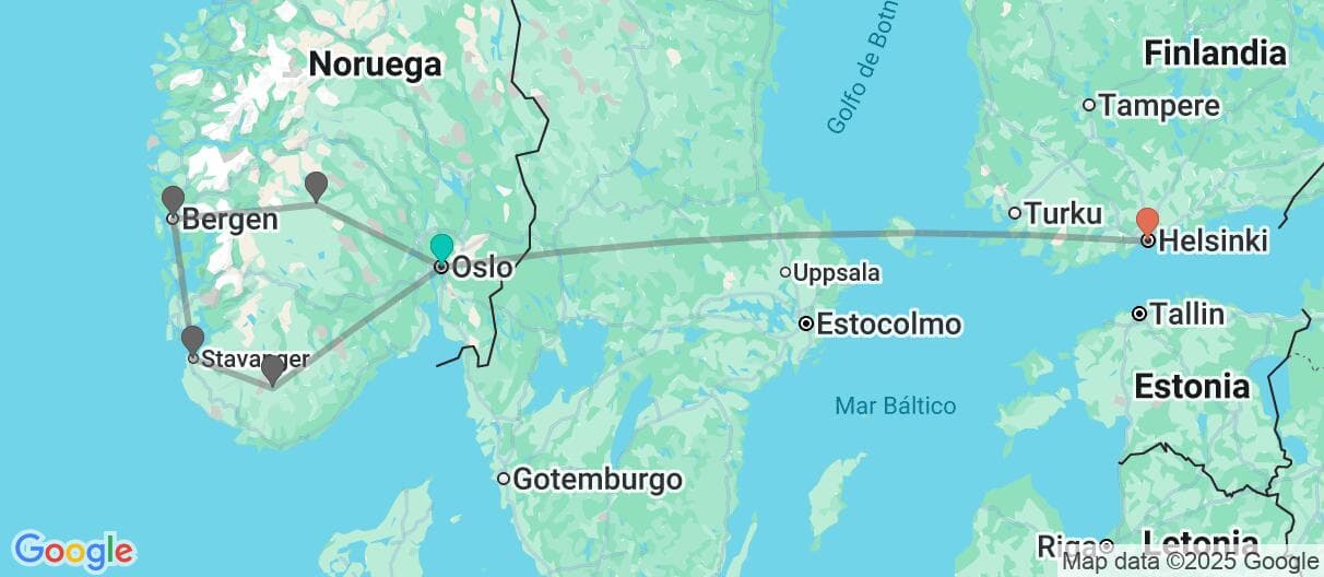 Mapa del viaje