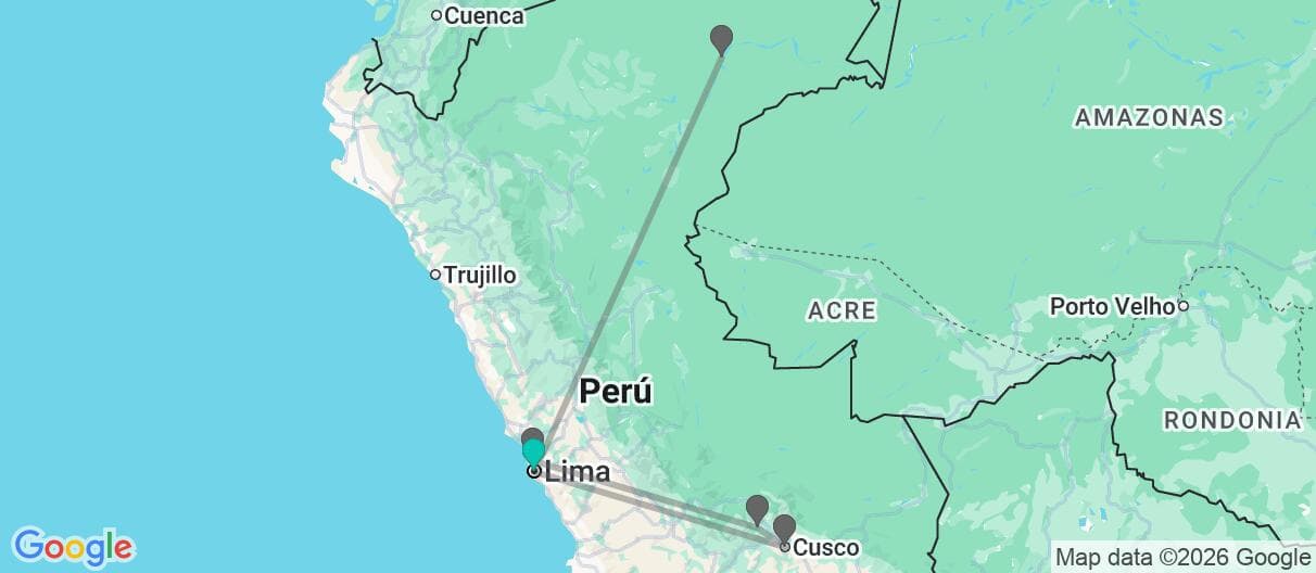 Mapa del viaje