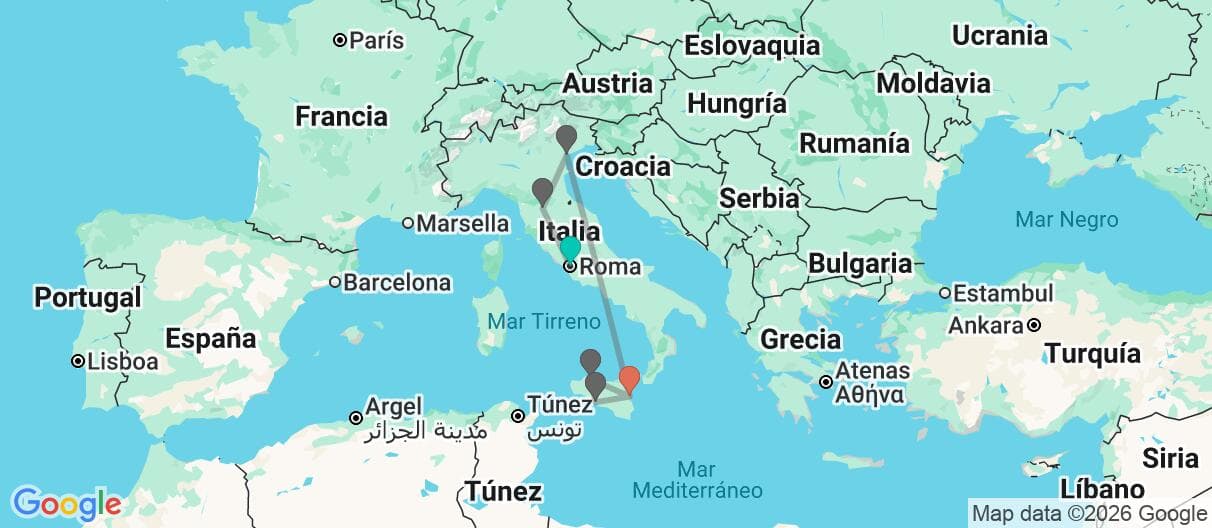 Mapa del viaje