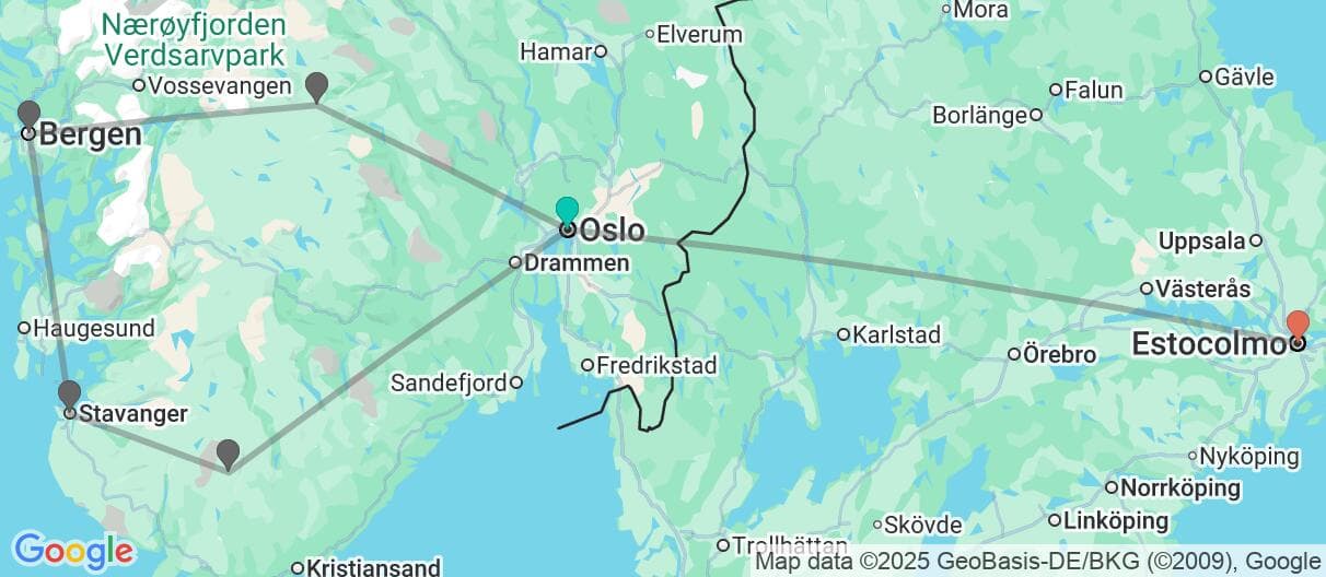 Mapa del viaje
