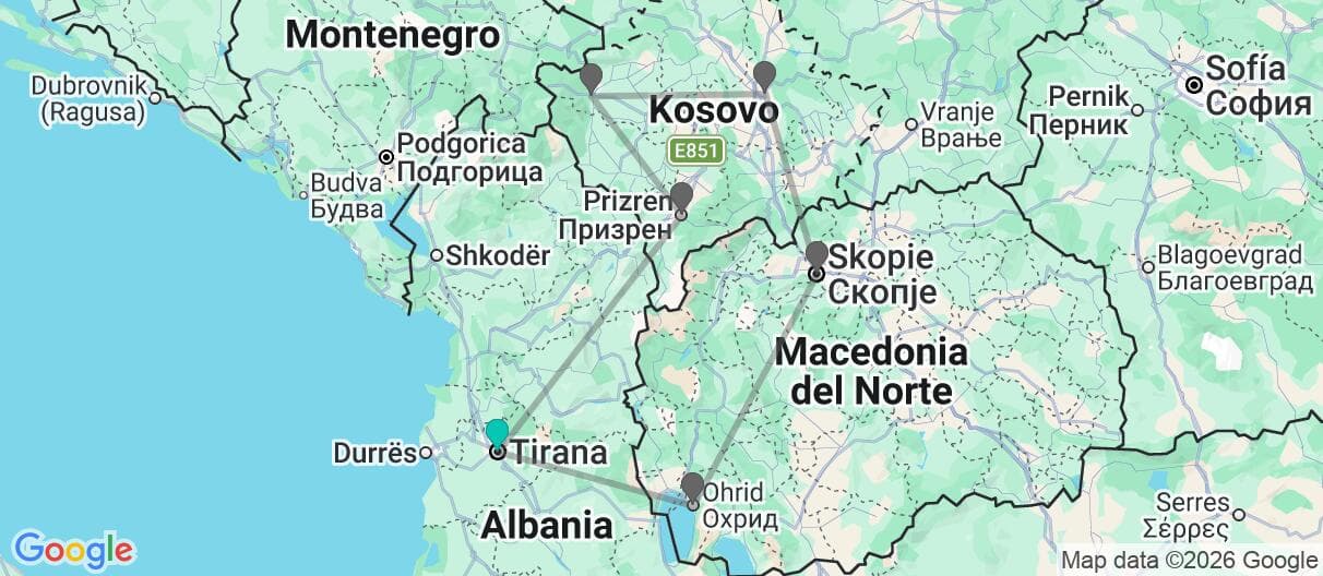 Mapa del viaje