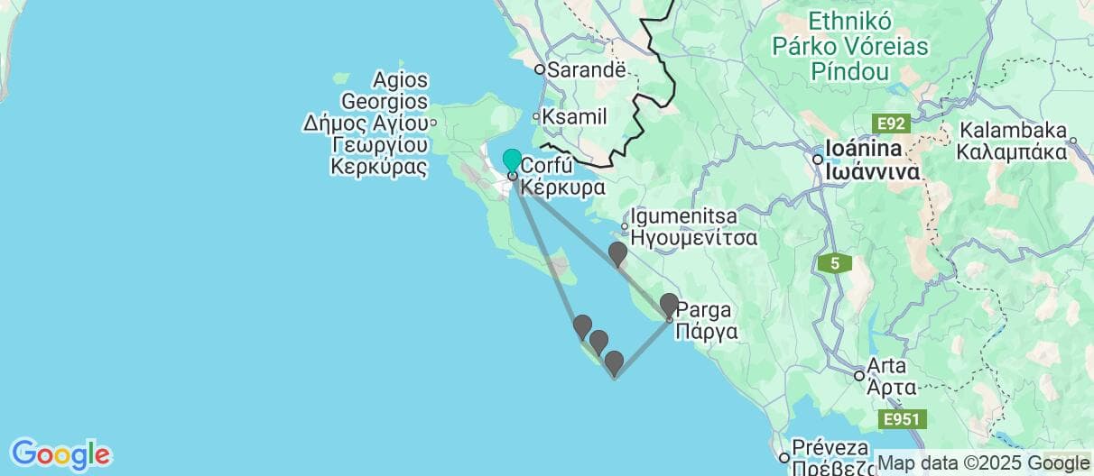 Mapa del viaje