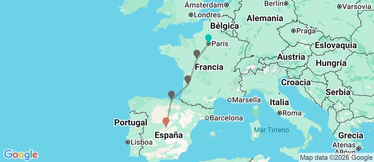 Mapa del viaje