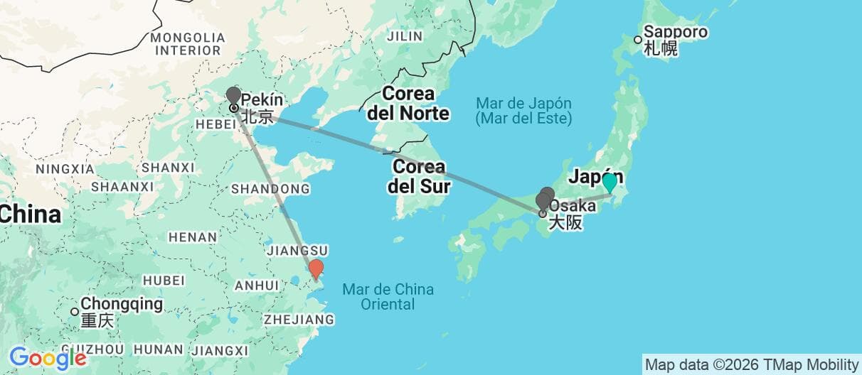 Mapa del viaje