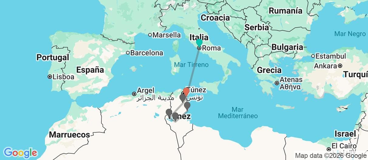Mapa del viaje