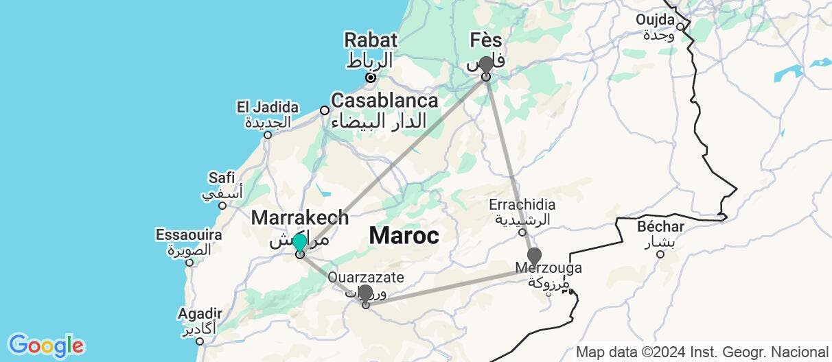 Map of Bazars, Déserts & Atlas