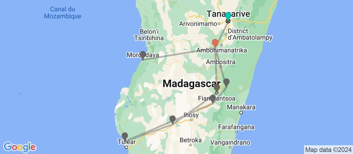 Map of Les secrets de Madagascar