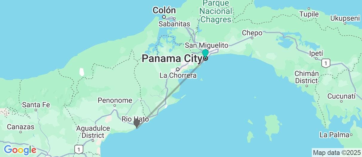 Map of Panama City & All-Inclusive Playa Blanca