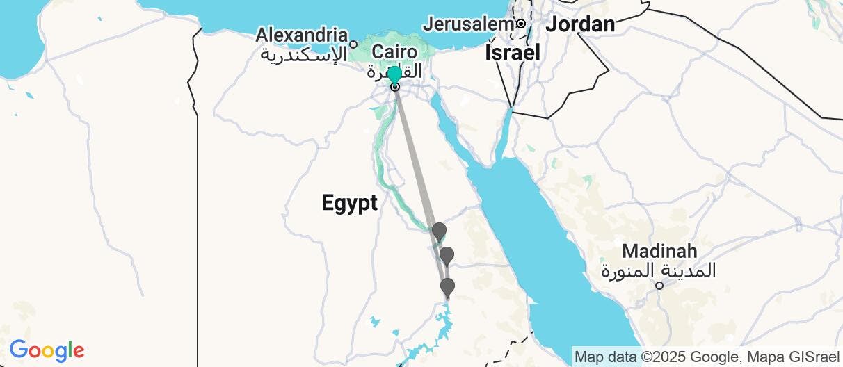 Map of Great Pyramids & Full-Board Nile Cruise
