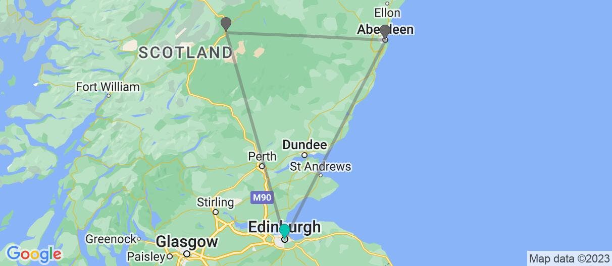 Map of Highlands, Castles and Medieval Cities