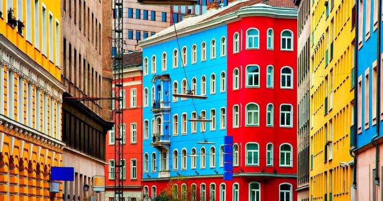 Edificios coloridos <span class="iconos separador"></span> Viena