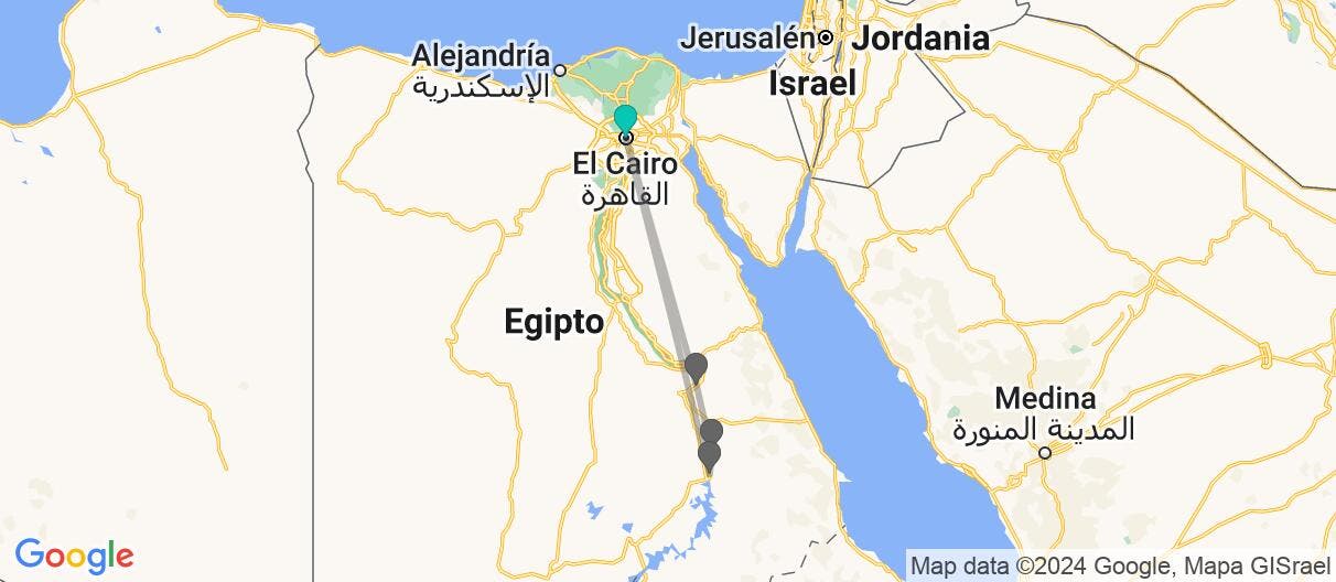 Map of Grandes Pirámides y crucero por el Nilo