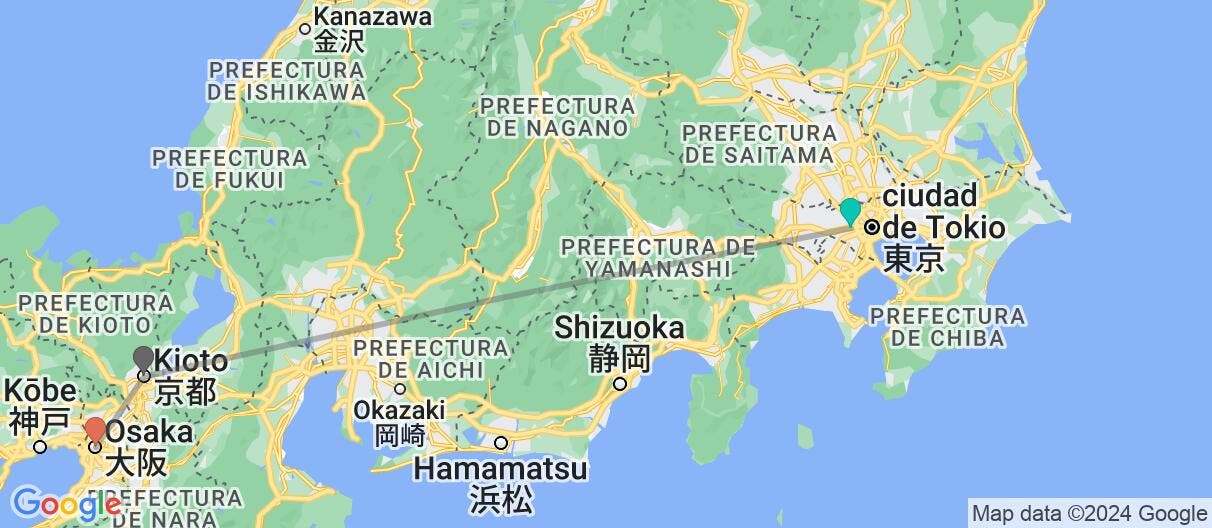 Map of Aventura Japonesa Autoguiada