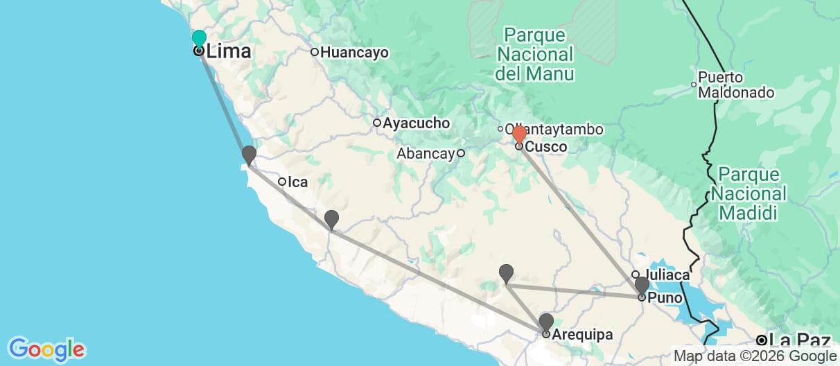 Mapa del viaje