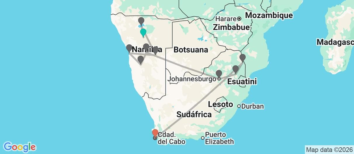 Mapa del viaje