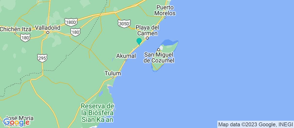 Map of Escapade tout compris sur la Riviera Maya