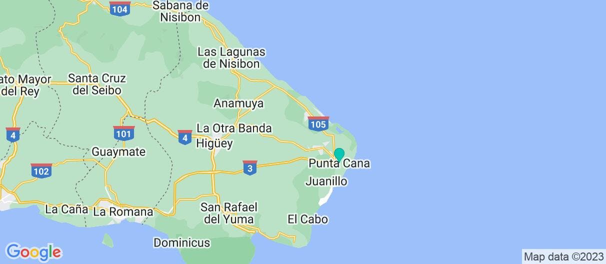Map of Le paradis en formule tout compris à Punta