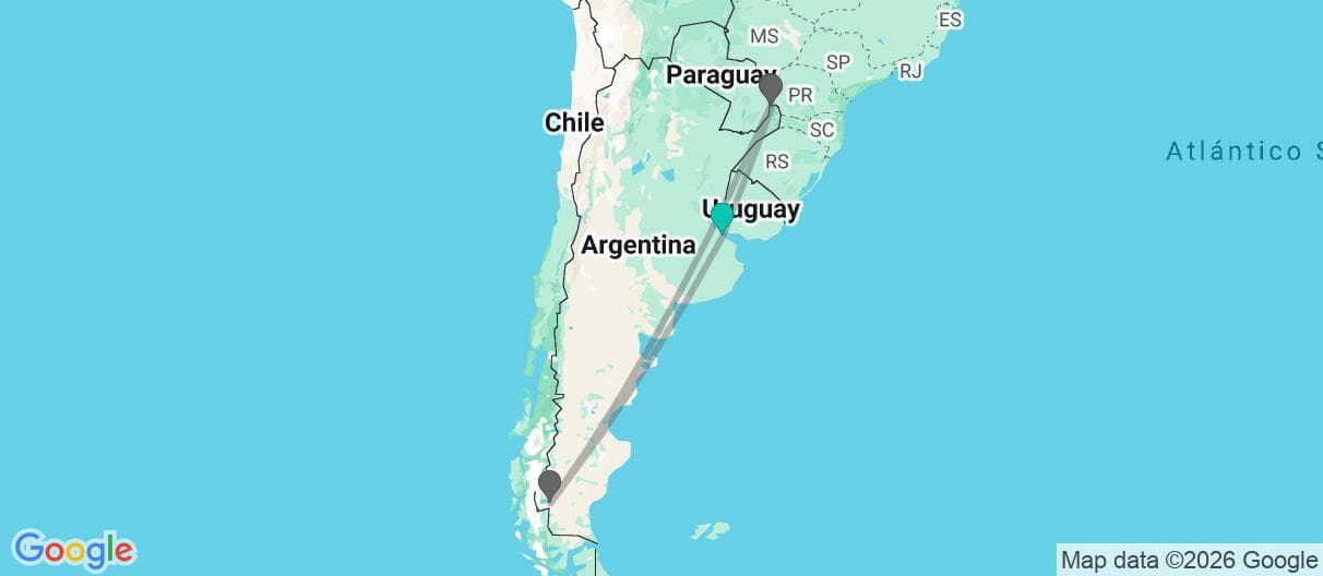 Mapa del viaje