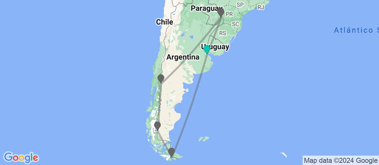 Map of De Buenos Aires al fin del mundo