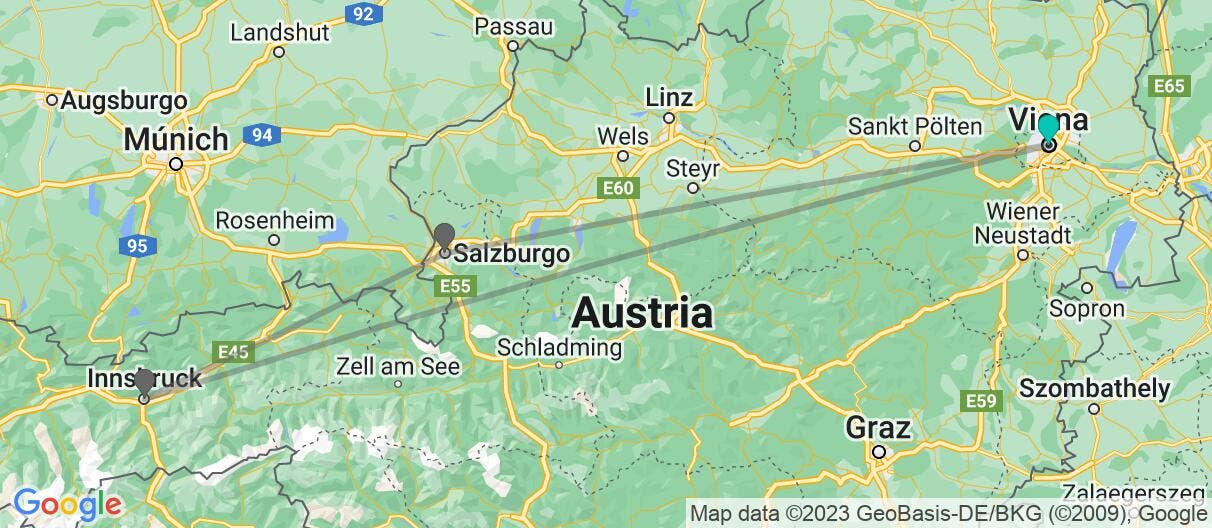 Map of Ciudades de cuento en los Alpes autoguiado