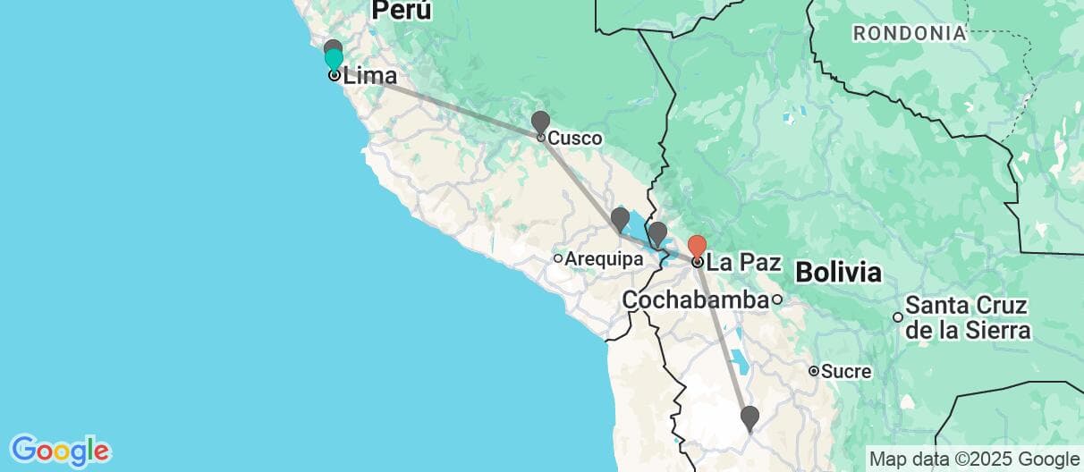 Mapa del viaje