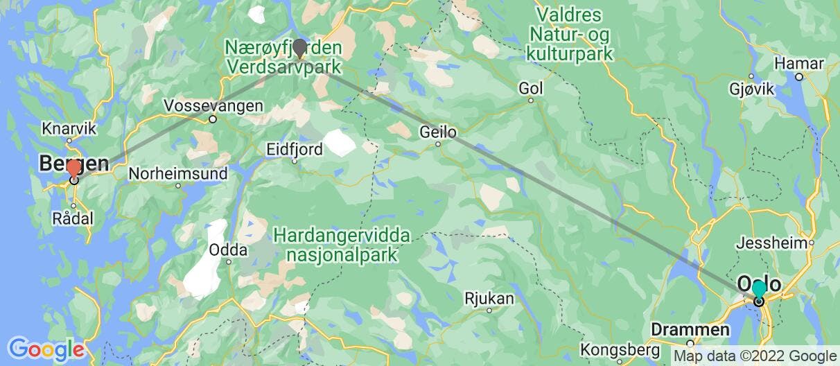 Map of Das Land der Fjorde
