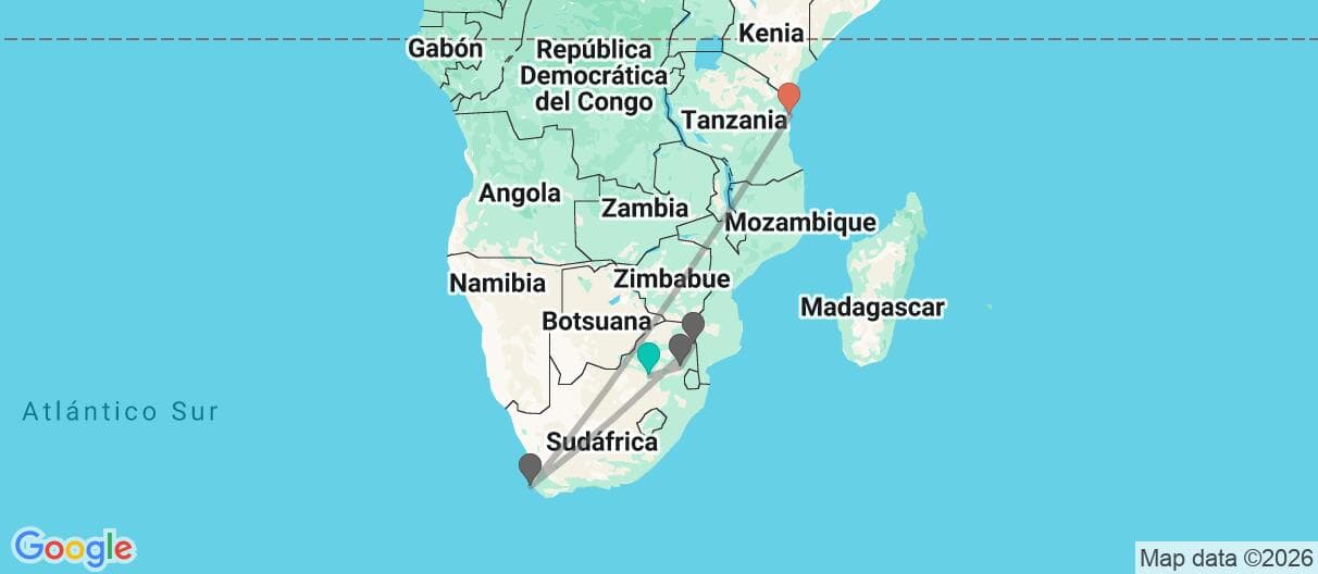 Mapa del viaje