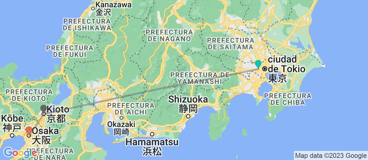 Map of Aventura Japonesa Autoguiada